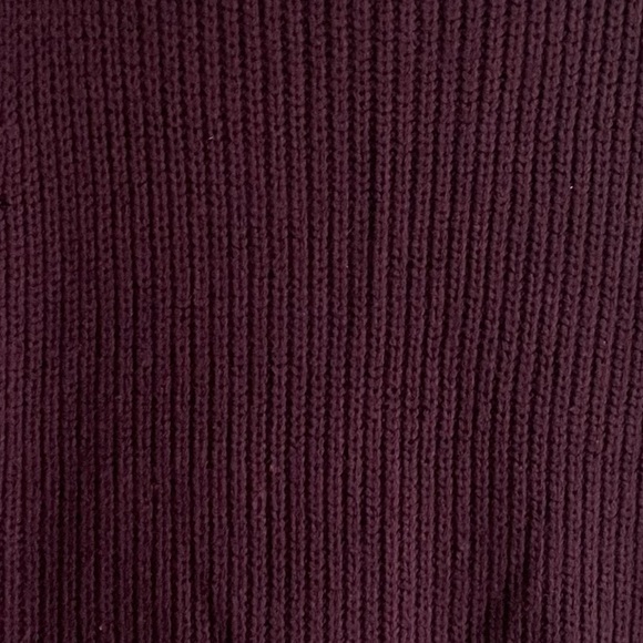 Aritzia Wilfred Durandal Wool Sleeveless Mock Neck Tunic Sweater Burgundy XS - Picture 4 of 5